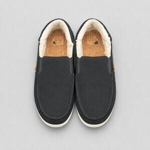 Reef Cushion Matey Cozy Men's Black Suede Slippers Loafers CI5340 Size 9.5